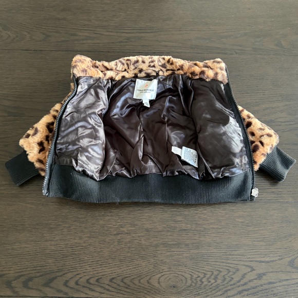 Urban Republic Baby Girls Faux Fur Bomber Jacket - Picture 4 of 7